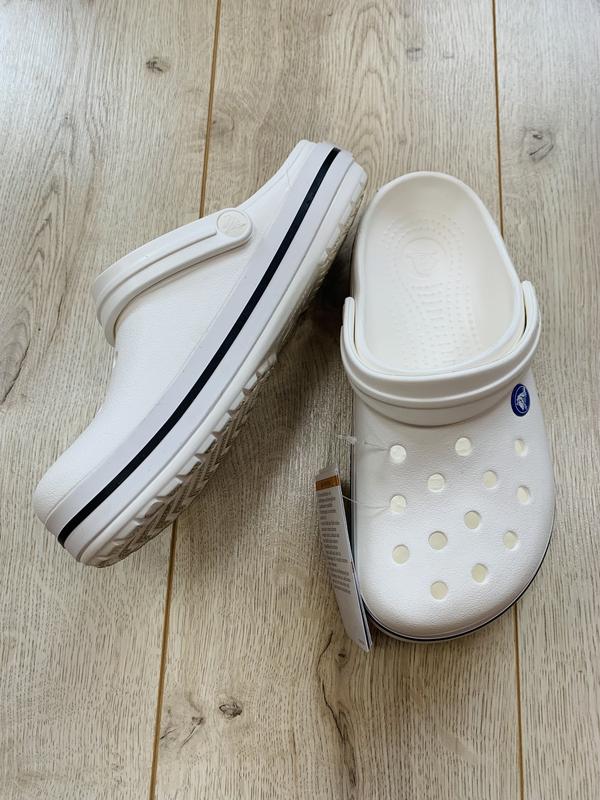 Кроксы белые crocs crocband 11016-100 — цена 26999 грн в каталоге ...