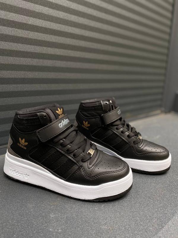 Женские кроссовки высокие adidas forum high black женккие кроссовки ...