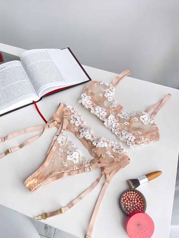 Комплект нижнее белье нижнее белье бюстгальтер лиф бра трусы трусики ...