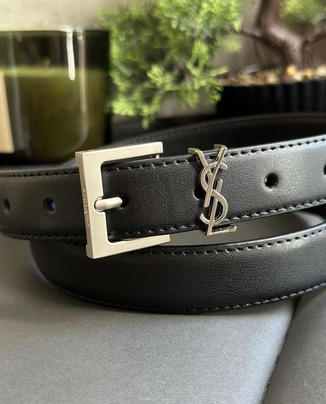 Женский кожаный черный ремень в стиле ysl yves laurent — цена 470 грн в ...