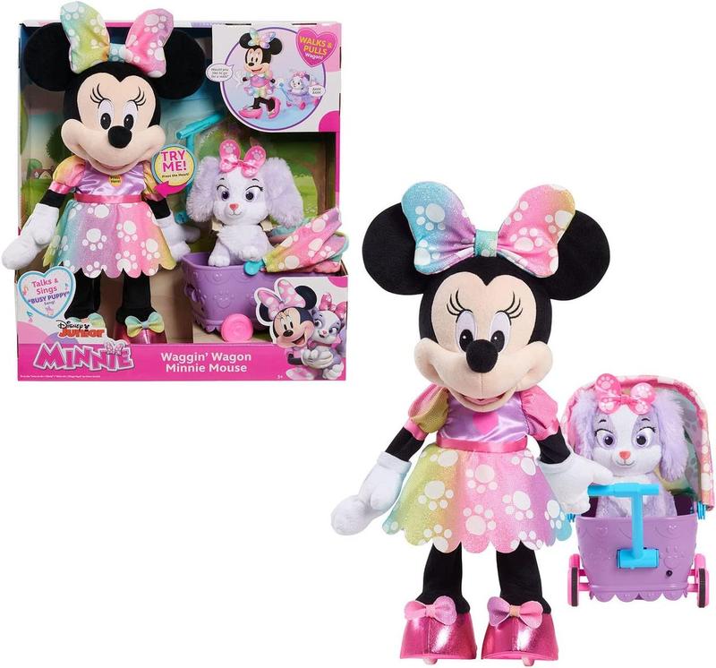 Интерактивная игрушка just play minnie mouse waggin' wagon минни маус с ...