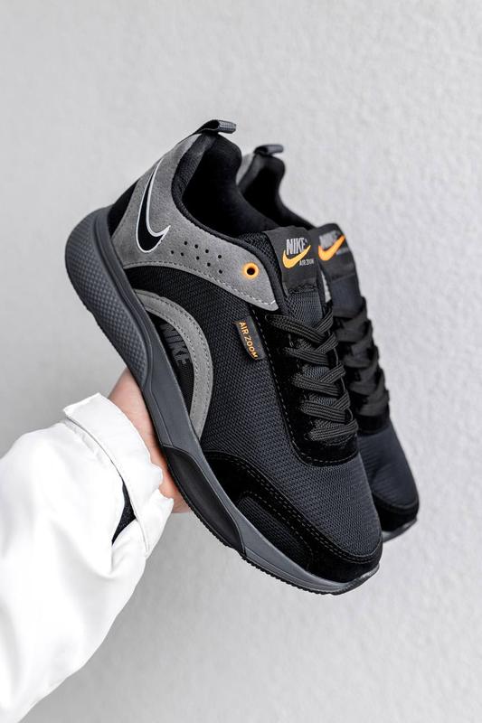 Мужские черные демисезонные кроссовки nike air zoom найк эир зум — цена ...