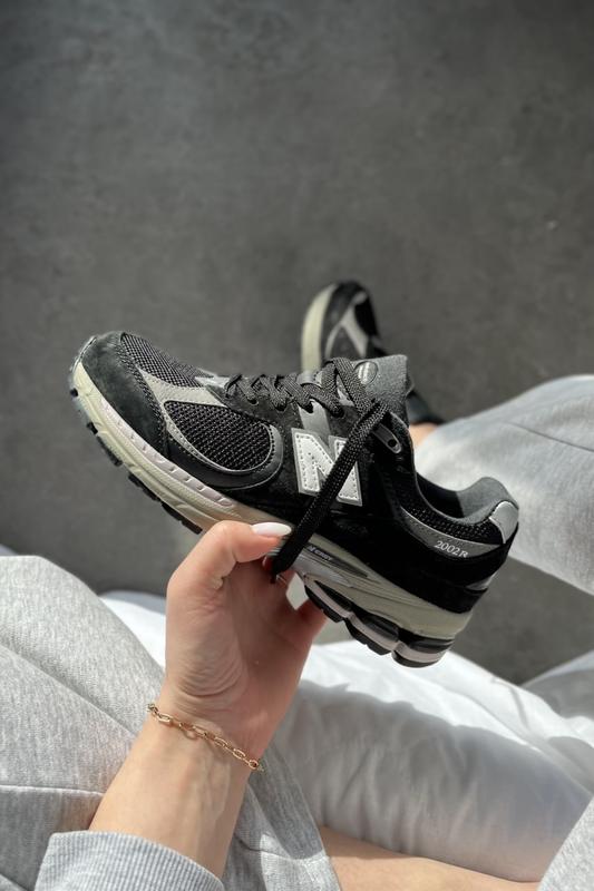 Женские черные замшевые кроссовки в сетку new balance 2002r 🆕 нью ...