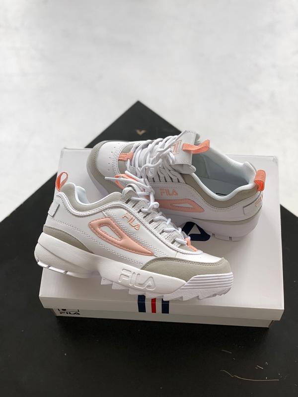 fila disruptor 2 grey and pink