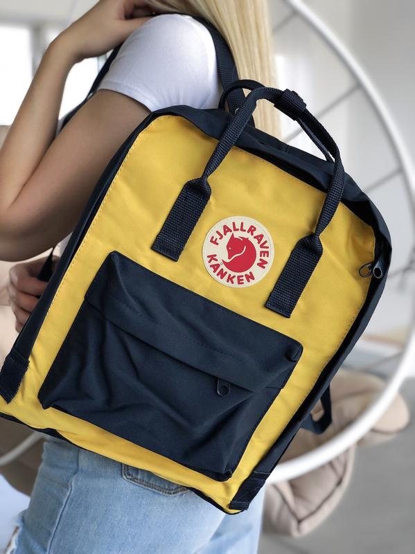 navy warm yellow kanken