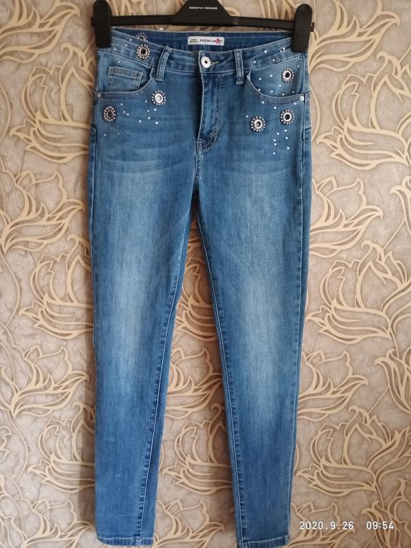 (173) чудесные стрейчевые узкие джинсы denim original premium /размер м ...