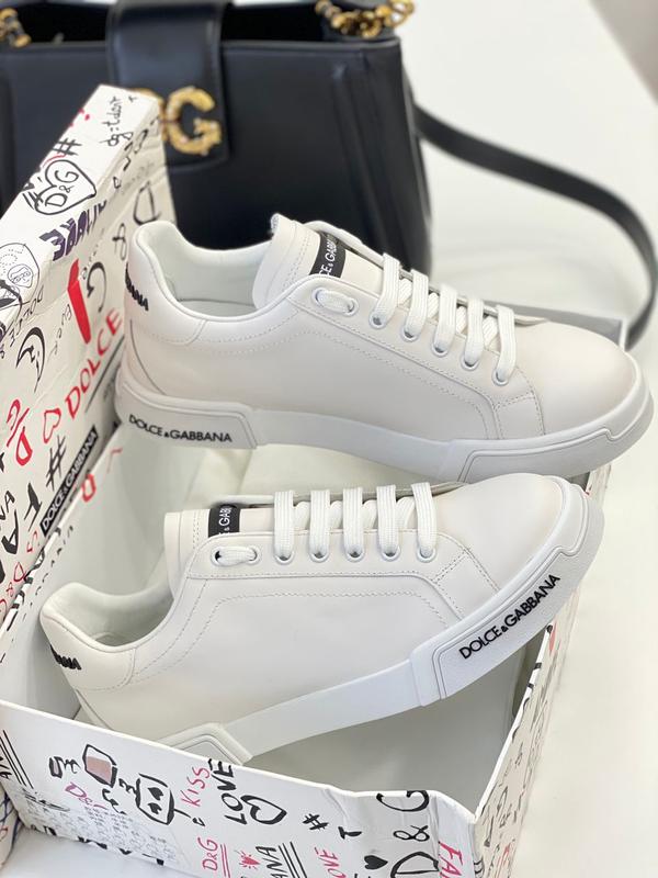 Женские белые кроссовки в стиле dolce & gabbana дольче габбана ...