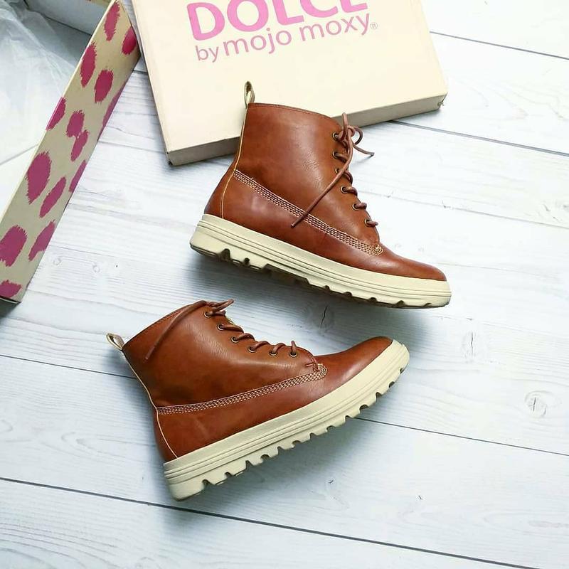 Dolce by mojo moxy оригинал стильные рыжие ботинки на шнуровке бренд из ...