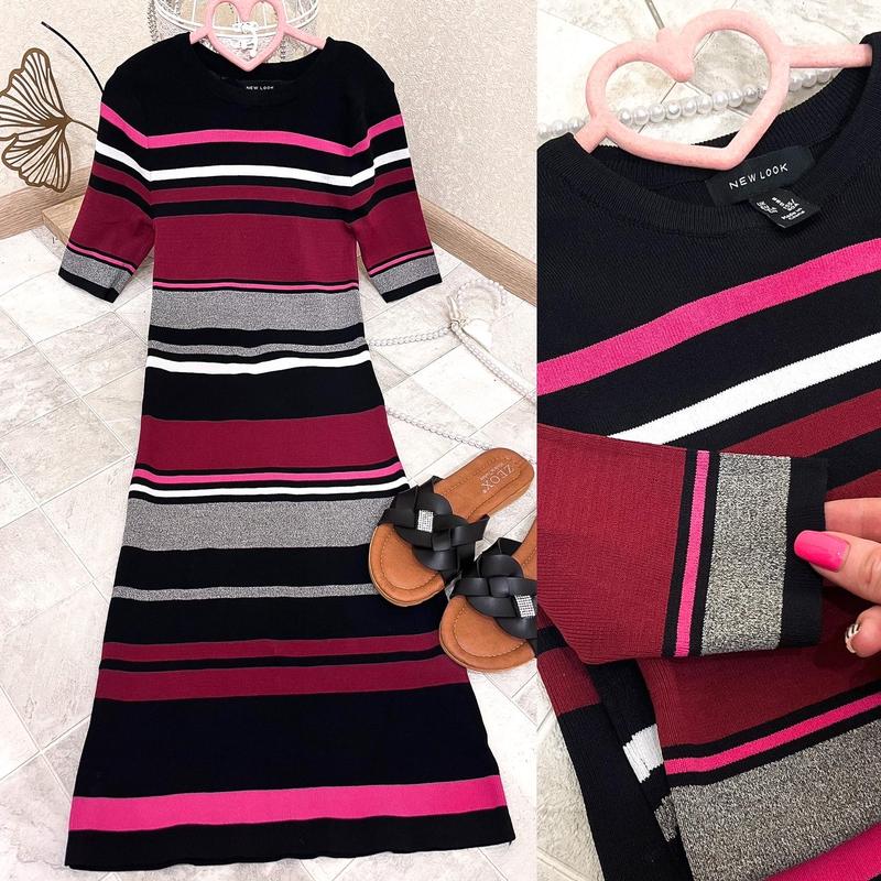 Платье миди на весну в полоску, тканная суперовая💥💥💥 — цена 350 грн в ...