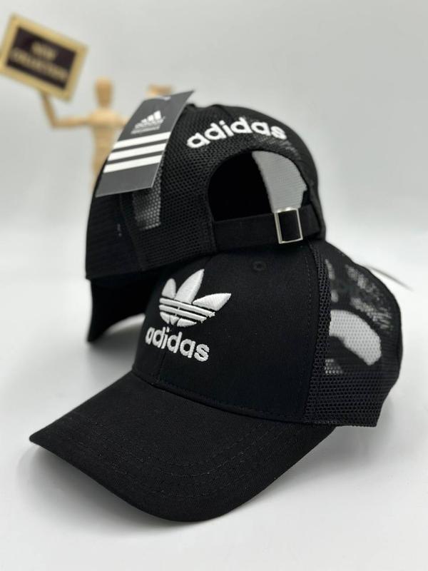 Кепка черная женская мужская в стиле adidas бейсболка адидас в сетку ...