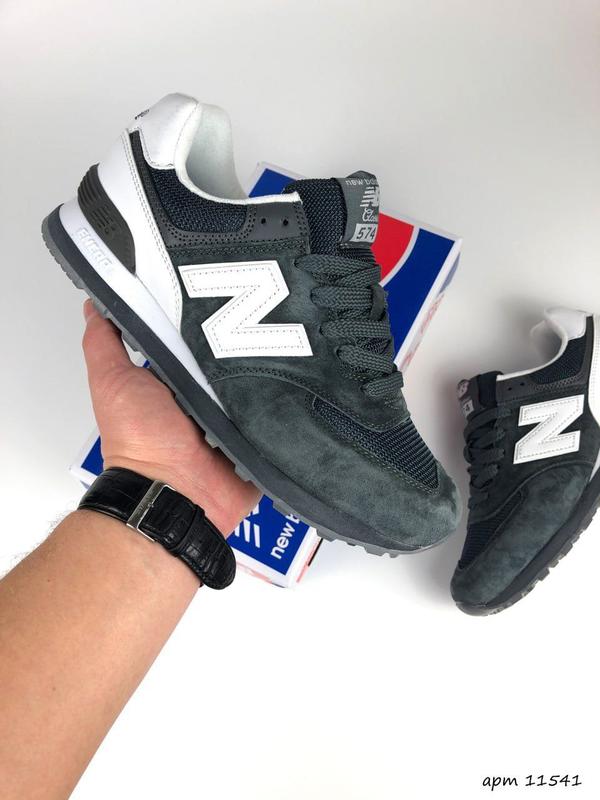 Женские замшевые серые кроссовки с сеткой new balance 574 🆕 нью баланс ...