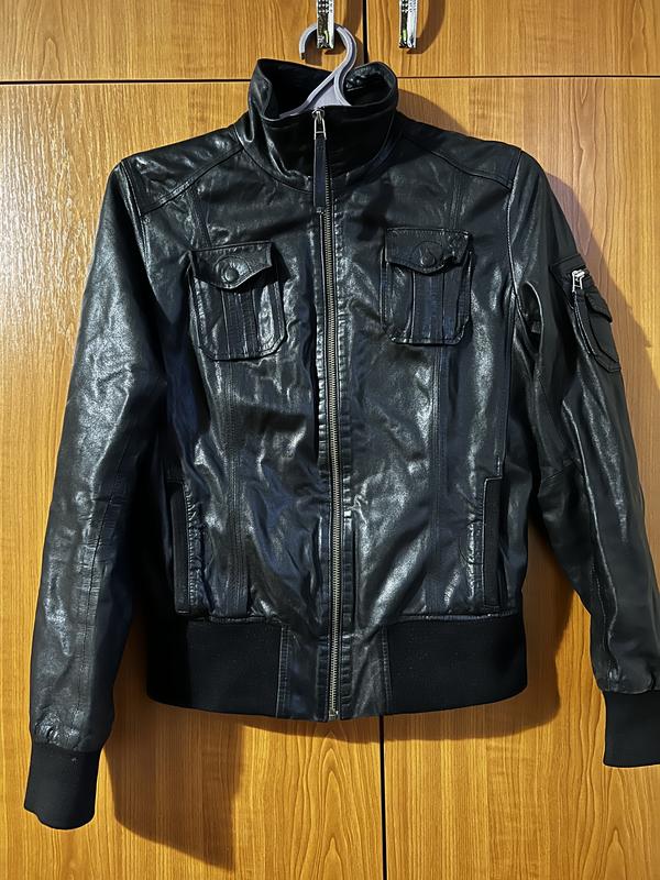 Куртка бомбер из натуральной кожи, кожаная куртка — цена 3013 грн в ...