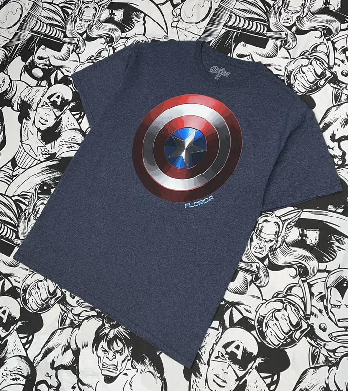 Футболка с принтом комикс марвел marvel captain america's shield щит ...