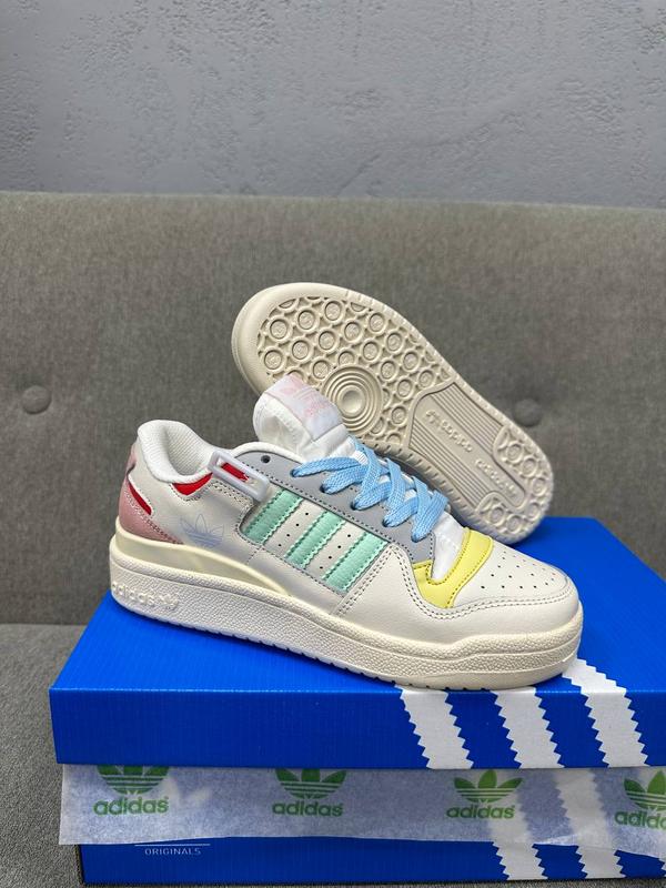 Женские кроссовки adidas forum low multicolor адидас форум кожаные ...