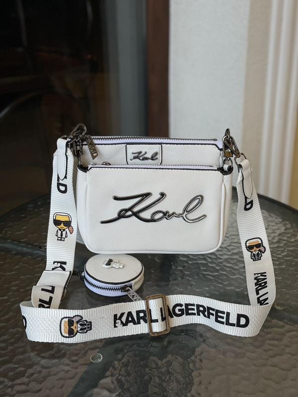 Белая женская сумка кросс крос боди karl lagerfeld — цена 1854 грн в ...