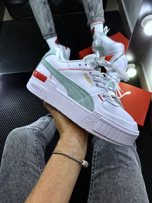 Кроссовки puma calli sport mix жанкие кожаные пума-билые кроссовки пума ...