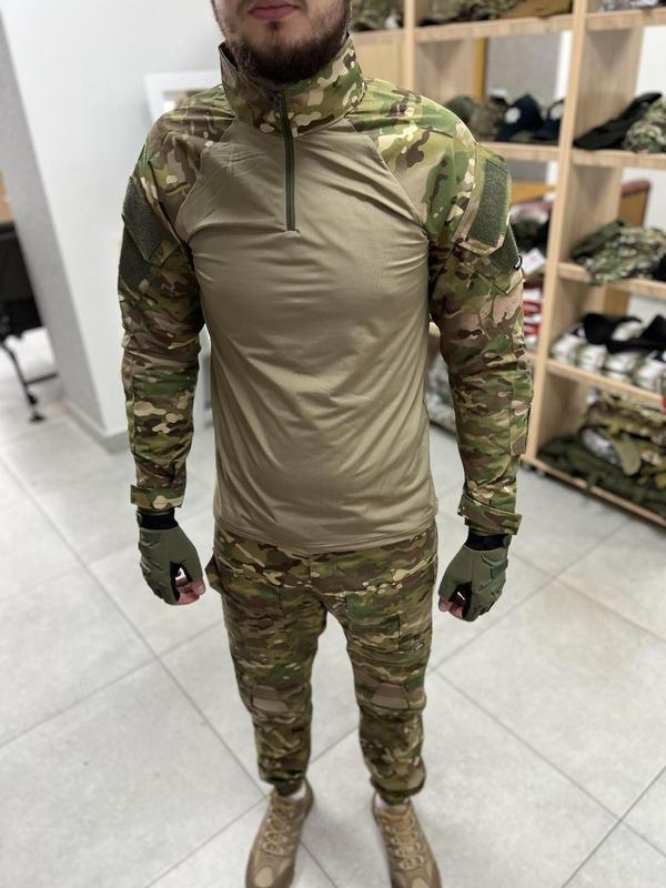 Военный тактический костюм летний мультикам штаны с наколенниками и ...