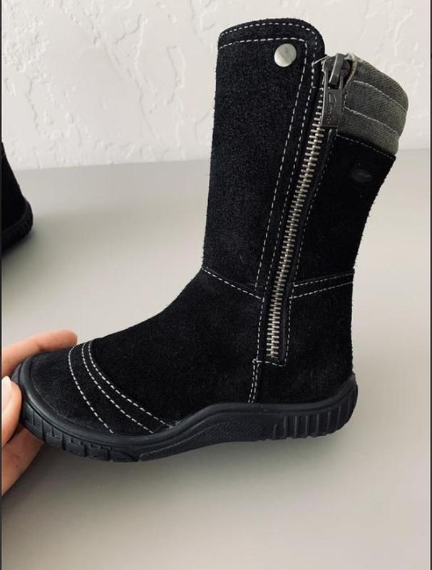 Детские черные демисезонные сапоги clarks замша 24,27р. оригинал ok1272 ...