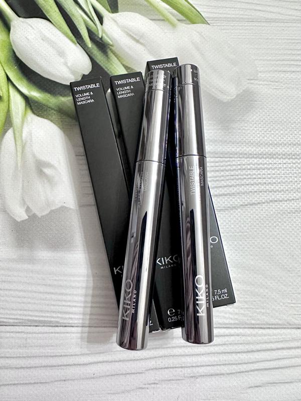 Чорна туш kiko milano twistable volume & length mascara — ціна 550