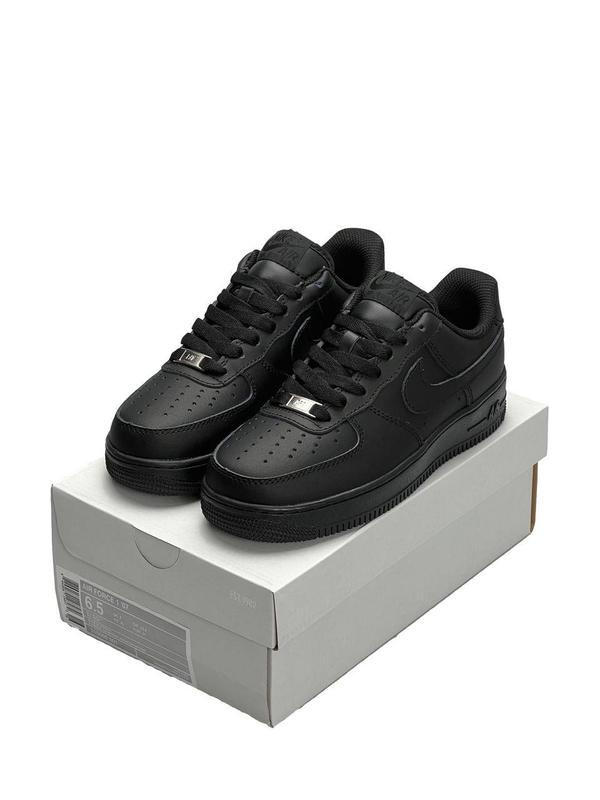 Женские черные кожаные кроссовки nike air force 1 🆕 найк аир форс ...