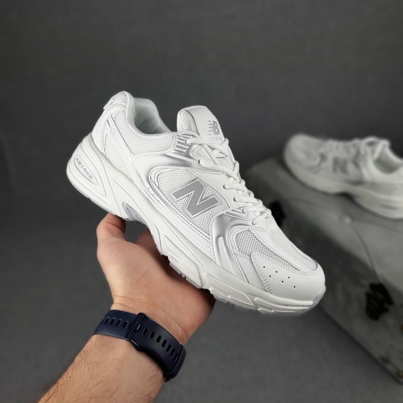 Мужские белые с серым кроссовки в сетку new balance 530 🆕 нью баланс ...