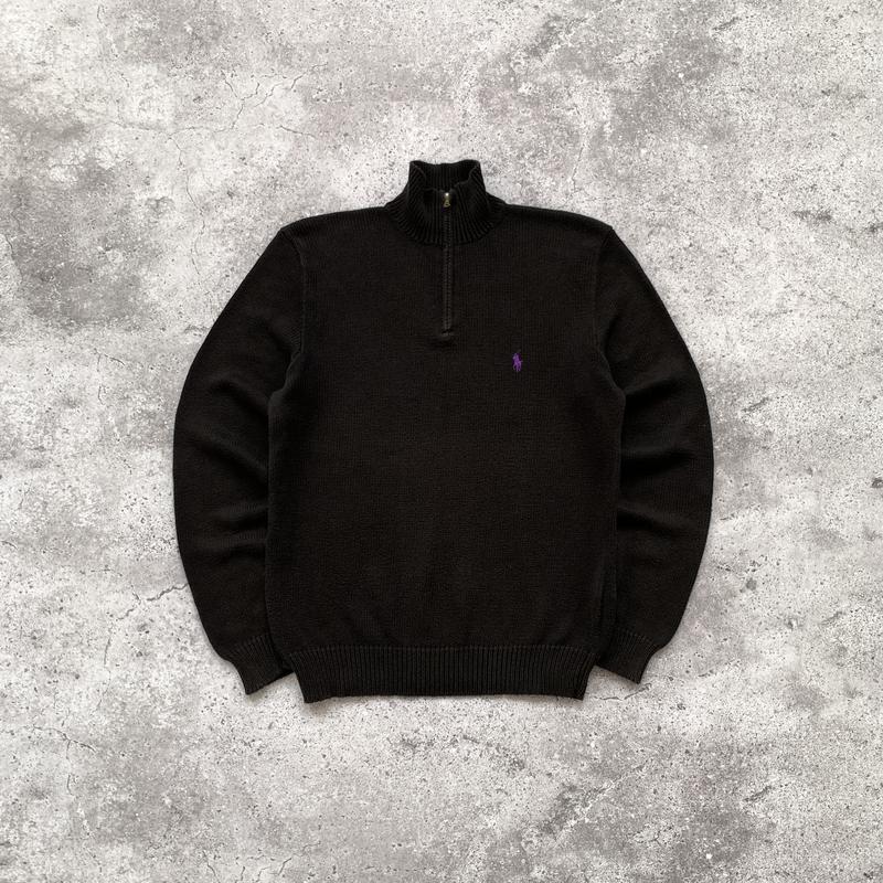 Vintage polo ralph lauren 90s 1/4 zip sweater мужской свитер зип кофта ...