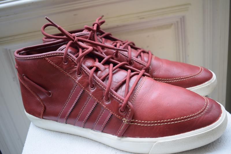 Кожаные кеды высокие кроссовки кросовки мокасины адидас adidas р. 46 29 ...