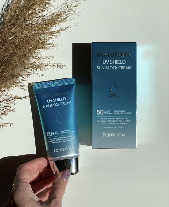 Farm stay hyaluronic uv shield sun block cream spf50 + pa +++ — цена ...