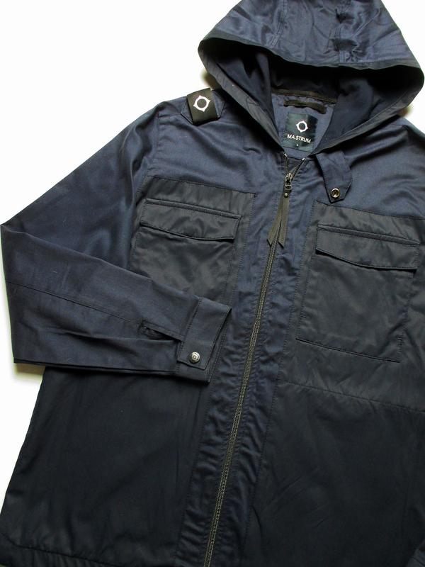 Куртка ma.strum navy hooded panel overshirt (stone island, c.p