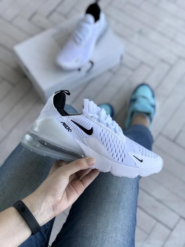 Кроссовки найк айр макс 270 белые весна - лето, nike air max 270 white ...