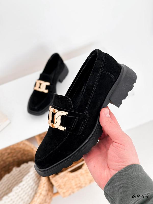 Лоферы женские gavi черные, натуральная замша — цена 1279 грн в ...