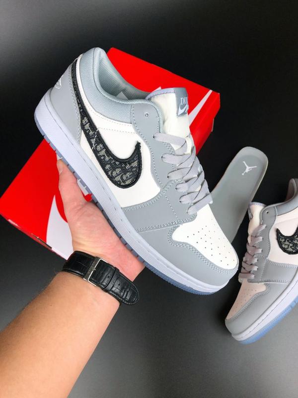 Кроссовки мужское nike air jordan 1 low серое / кроссовки мужские найк ...