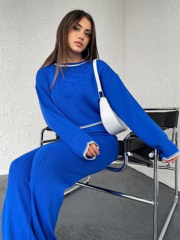 Вязаный брючный костюм весна/осень — цена 1075 грн в каталоге Брючные ...