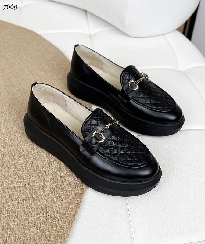 Лоферы, черные, натуральная кожа — цена 1859 грн в каталоге Лоферы ...