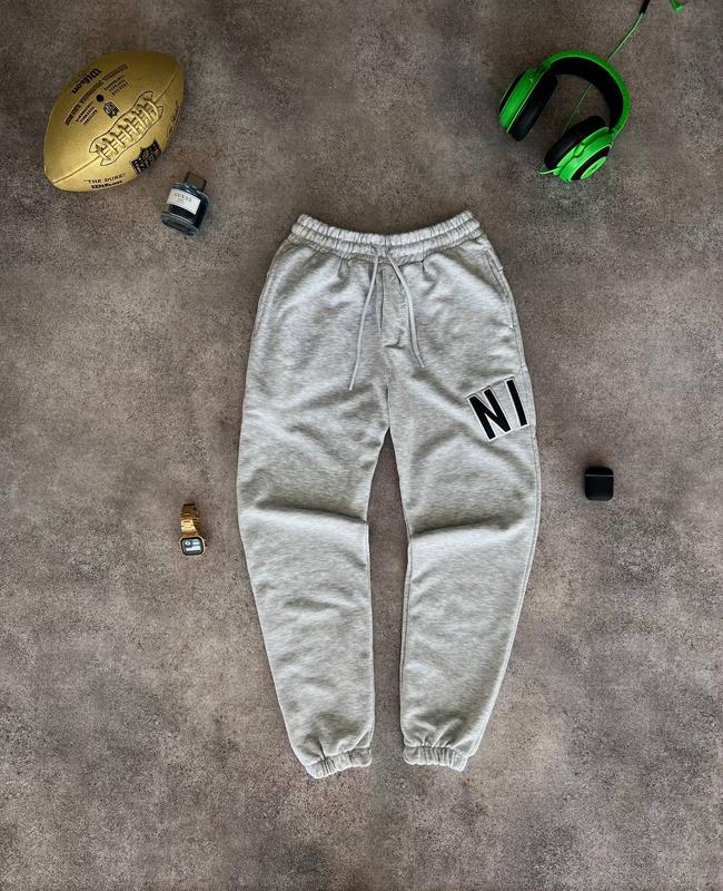 Серые спортивные штаны nike / брендовые мужские брюки найк на весну ...