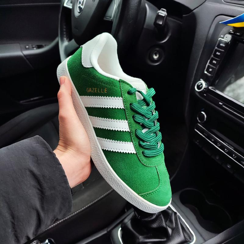 Женские кроссовки adidas gazelle зелёные — цена 1410 грн в каталоге ...