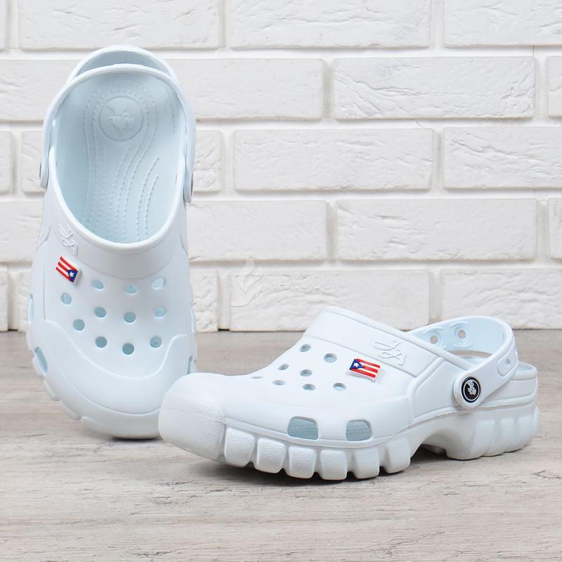 Сабо мужские кроксы белые clogs white кроксы джибитсы флаг — ціна 489 ...