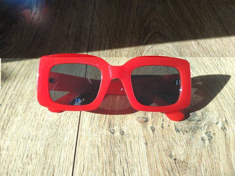 Очки прямоугольные красные пластиковая оправа красная прямокутні ...