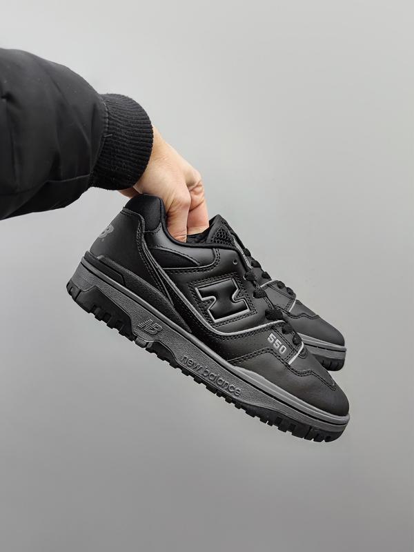 Мужские кожаные черные кроссовки new balance 550 🆕 нью баланс 550 ...