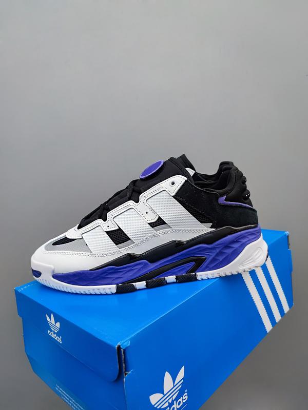Мужские молодежные белые с фиолетовым кроссовки adidas niteball 🆕 ...