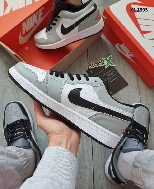 Мужские кроссовки nike air jordan 1 low (серо/черные) — цена 1999 грн в ...
