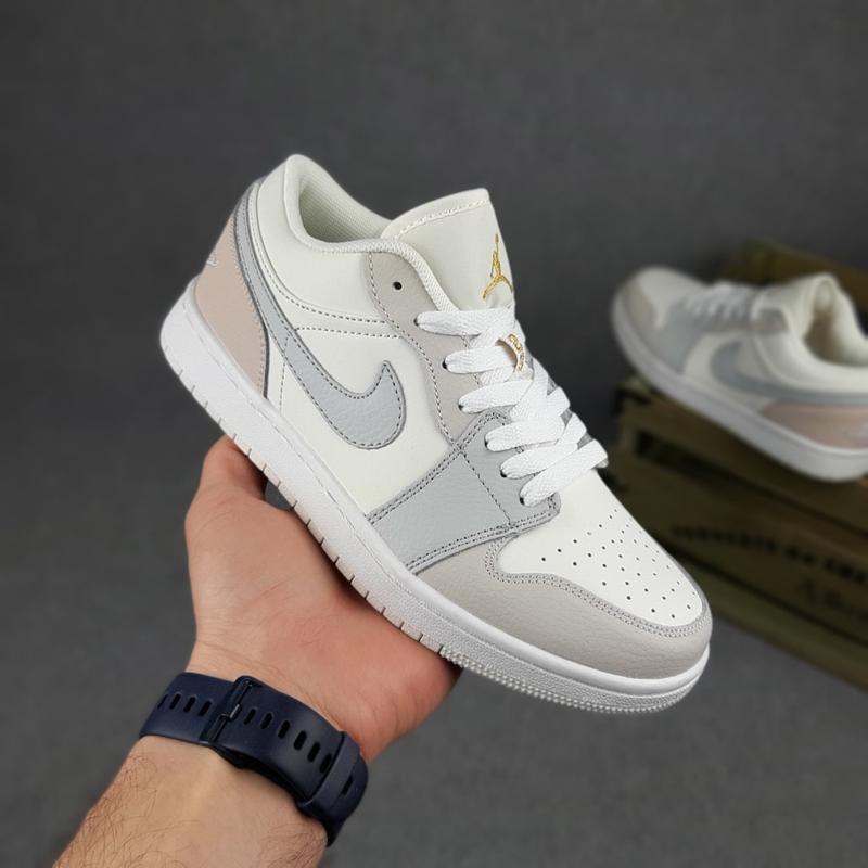 Женские кроссовки nike air jordan бежевые с серым низкие кроссовки для ...