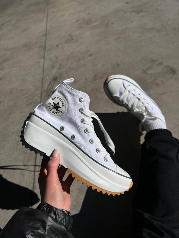 Женские кеды высокие converse run star hike white конверс ран стар ...