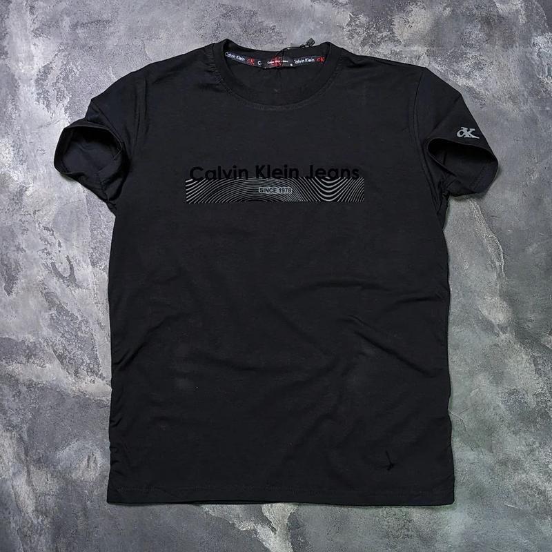 Брендовые футболки calvin klein / мужская черная футболка 2023 — цена ...