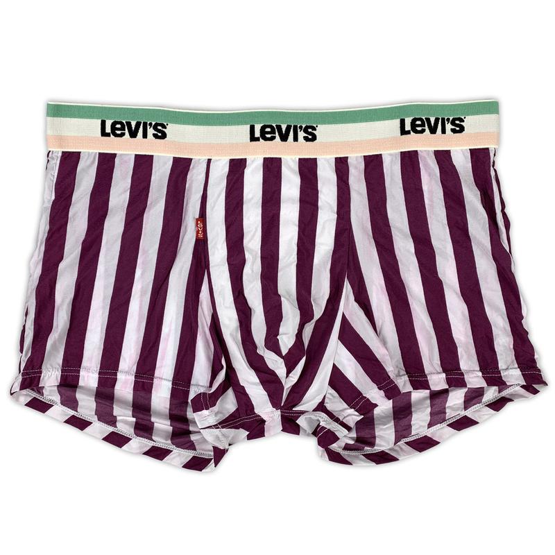 Мужские трусы levis, приятный гладкий материал, полосатый узор, белая и ...