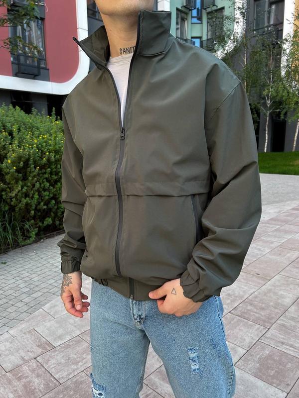 Легкая ветровка на подкладке мужская / куртки на весну хаки 2023 — цена ...