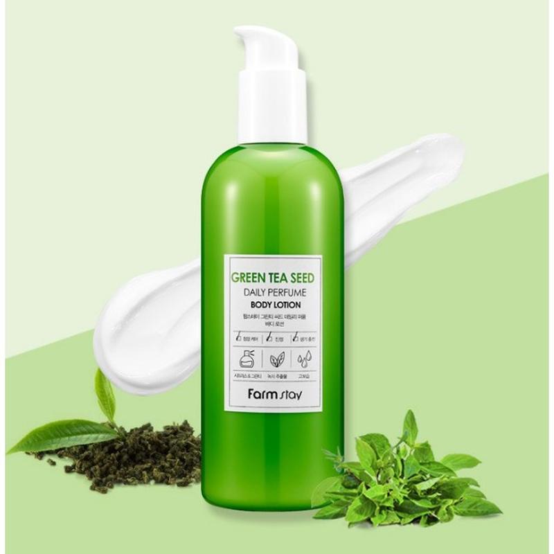 Парфумований лосьйон для тіла з зеленим чаєм farmstay green tea seed