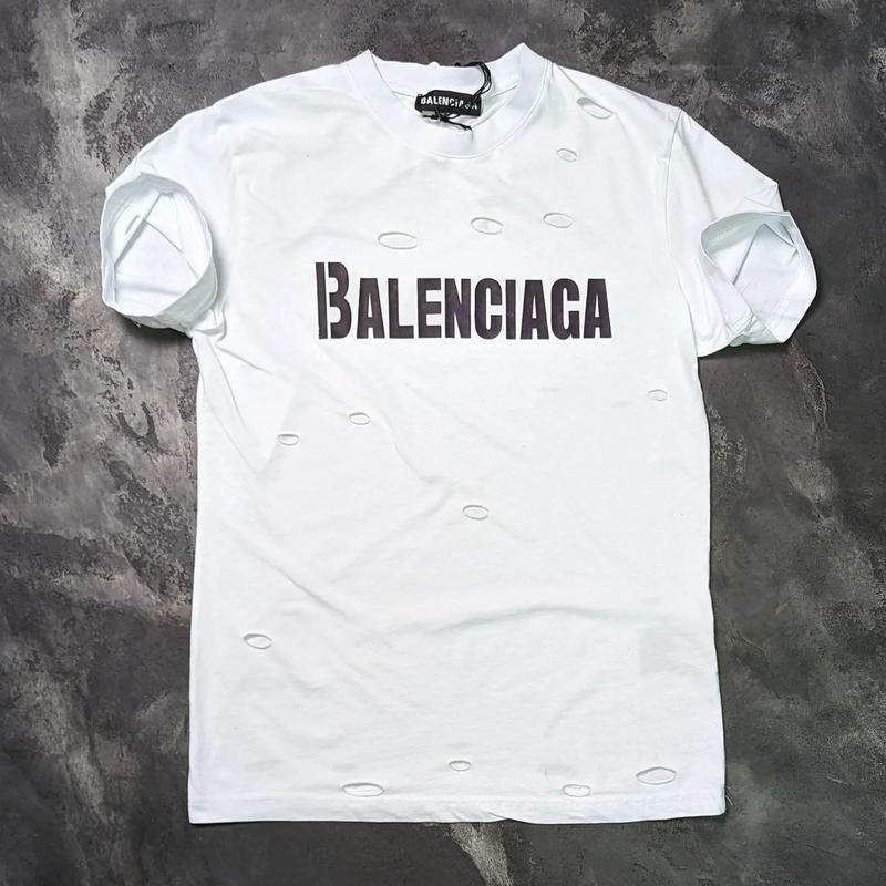 Брендовые мужские футболки/качественные футболки balenciaga в белом ...