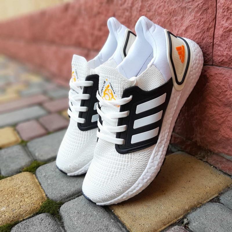Женские спортивные бело-черные кроссовки в сетку adidas ultraboost 🆕 ...