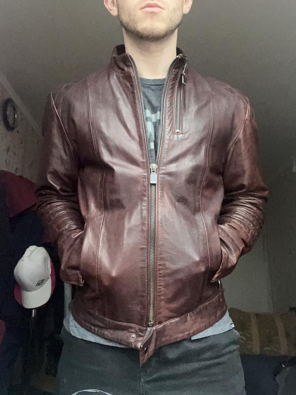 Куртка кожаная zara — цена 900 грн в каталоге Куртки Купить мужские ...